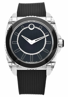 Movado Men's Master Automatic Black Dial Black Rubber