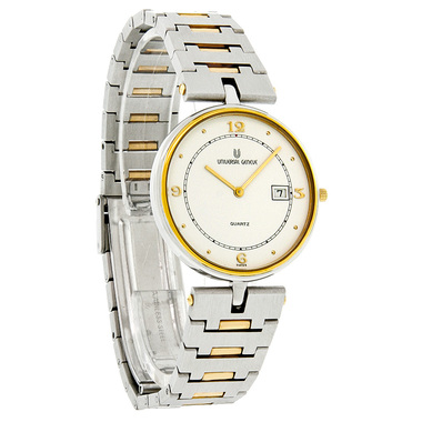 UNIVERSAL GENEVE GOLDEN SHADOW 31MM WHITE DIAL 2-TONE SWISS QUAR