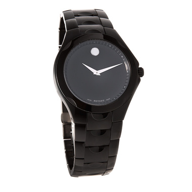 MOVADO LUNO SPORT SERIES MENS BLACK MUSEUM DIAL SWISS QUARTZ WAT