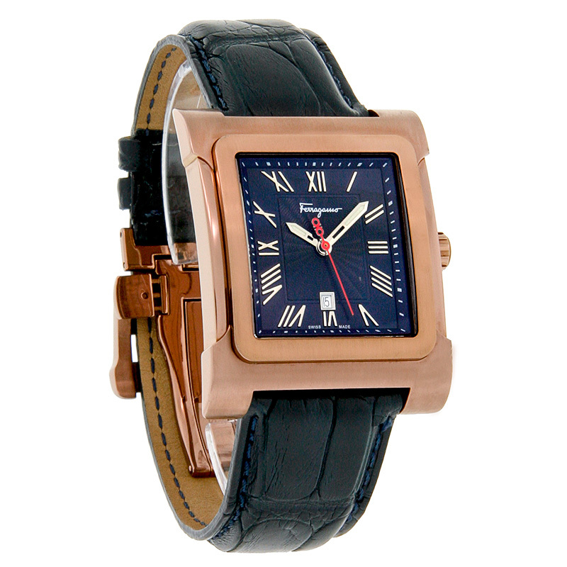 SALVATORE FERRAGAMO PALAGIO MENS BRONZE/COPPER SWISSQUARTZ WATCH