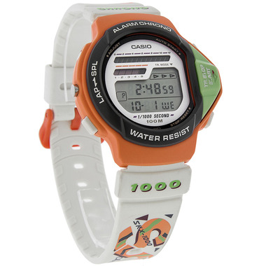 CASIO MENS SPORTS WHITE/ORANGE DIGITAL MULTI-FUNCTION QUARTZ WAT