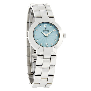 CONCORD LA SCALA DIAMOND BLUE DIAL LADIES SWISS QUARTZ WATCH 030