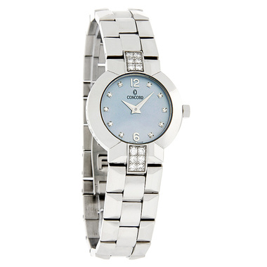 CONCORD LA SCALA DIAMOND LADIES BLUE MOP DIAL SWISS QUARTZ WATCH