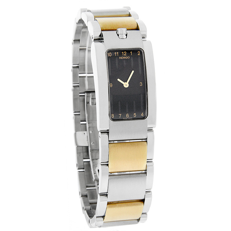 MOVADO ELLIPTICA WOMENS TWO TONE SWISS WATCH 0604708