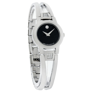 MOVADO AMOROSA DIAMOND LADIES STAINLESS STEEL SWISS QUARTZ WATCH