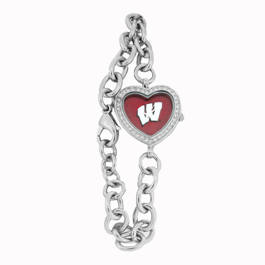 GAME TIME LADIES UNIVERSITY OF WISCONSIN CRYSTAL HEART QUARTZ WA