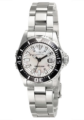 Invicta Women's Pro Diver White Mother of Pearl Dial Stainless S