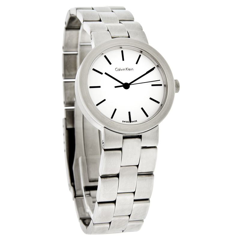 CALVIN KLEIN CK ICON MID-SIZE SILVER DIAL DRESS SWISS AUTOMATIC