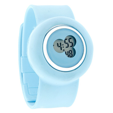 SLAP-ON BRACELET XL 44MM LIGHT BLUE JELLY UNISEX DIGITAL QUARTZ