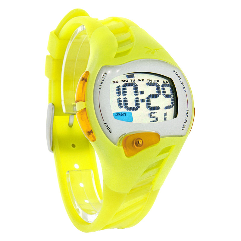 REEBOK SPORT FLASHX ATHLITE DIGITAL CHRONO QUARTZ YELLOW WATCH R