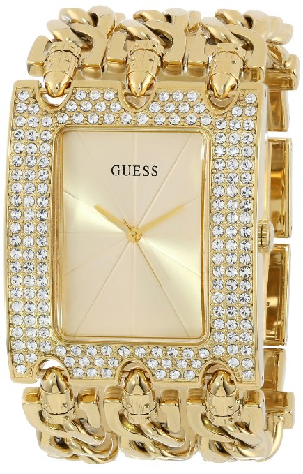 GUESS Women's U0085L1 Rocker Glitz Multi-Chain Gold-Tone Bracele