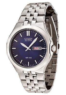 Citizen Men's Eco-Drive Blue Dial Stainless Steel