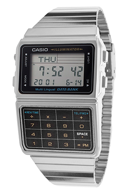 Digital Gold-Tone Steel Black Dial