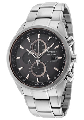 Citizen Men's Chronograph Black Textured Dial Stainless Steel