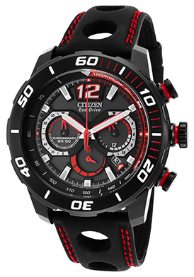 Citizen Men's Primo Stingray 620 Chronograph Black Leather Strap