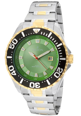 Croton Men's Aquamatic Green Dial Two Tone