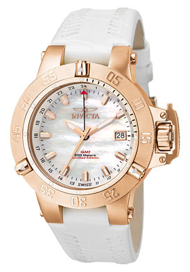 Invicta Women's Subaqua/Noma III GMT White Leather