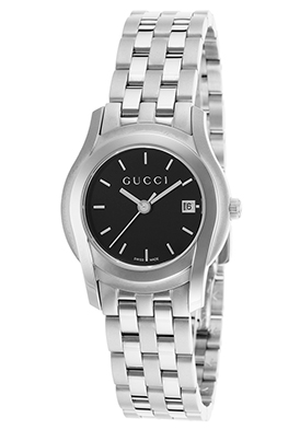 Gucci Women's Diamond Stainless Steel Black Dial