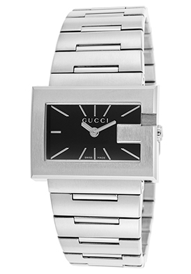 Gucci Women's 100G Stainless Steel Black Dial Indice Markers