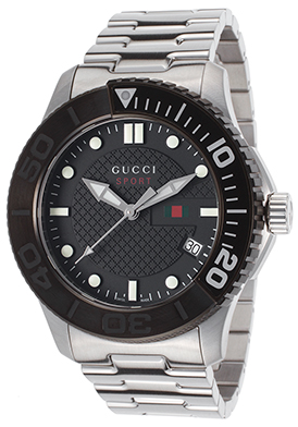 Gucci Men's G-Timeless Stainless Steel Black Dial