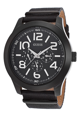 Guess Men's Gents Black Nylon and Dial