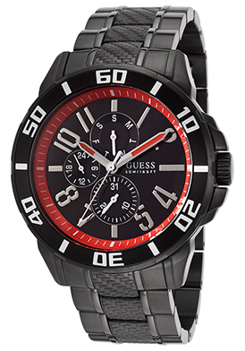 Guess Men's Racer Multi-Function Black Ion Plated Steel and Dial