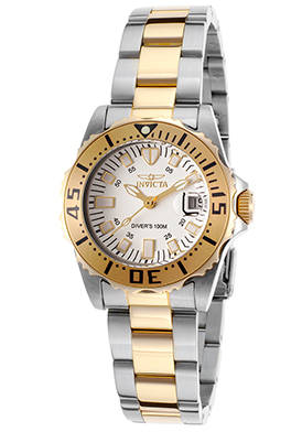 Invicta Women's Pro Diver Two-Tone Stainless Steel White Dial