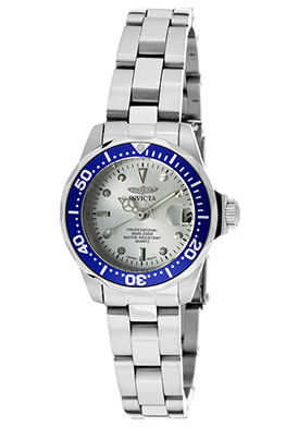 Invicta Women's Pro Diver Silver-Tone SS Silver-Tone Dial