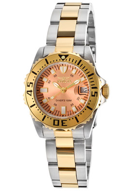 Invicta  Women's Rose Gold Dial Two Tone Stainless Steel