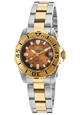 Invicta Women's Brown Dial Two Tone Stainless Steel