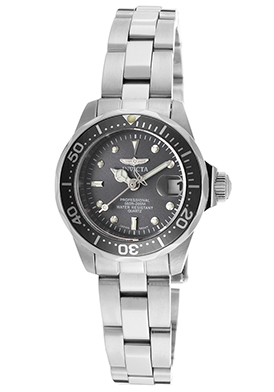 Invicta Women's Pro Diver Stainless Steel Charcoal Dial