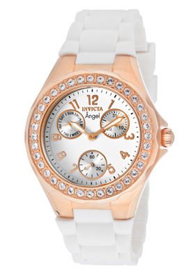 Invicta Women's Angel White Dial White Silicone