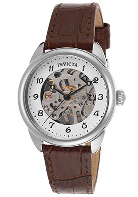 Invicta Women's Specialty Mechanical Brown Genuine Leather