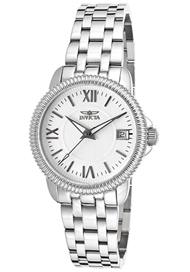 Invicta Women's Specialty Stainless Steel White Waffle Dial
