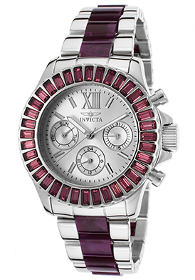 Invicta Women's Angel Stainless Steel and Purple Plastic Pink Di
