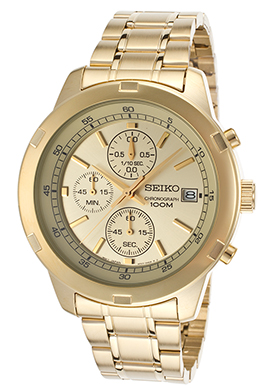 Seiko Men's Chronograph Gold-Tone Steel and Dial