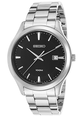 Seiko Men\'s Stainless Steel Black Dial