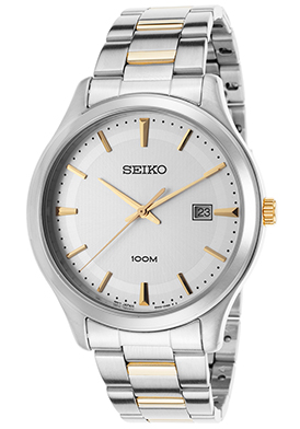 Seiko Men\'s Two-Tone Steel Silver-Tone Dial