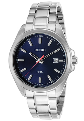 Seiko Men's Stainless Steel Navy Blue Dial