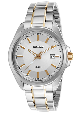 Seiko Men's Two-Tone Stainless Steel Silver-Tone Dial