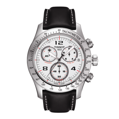 V8 Men's Silver Quartz Chronograph Sport Watch