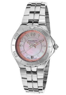 Technomarine Women\'s Stainless Steel Pink Mother of Pearl Dial