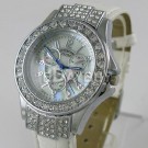 Luxury Lady/Women WristWatch Crystal Quartz Leather W364.B