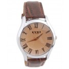 EYKI- Men's Watch Brown Leather Band Quartz Move W8450GK