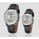 EYKI- Lover's Couple Watch Leather Band Quartz W8535GLB