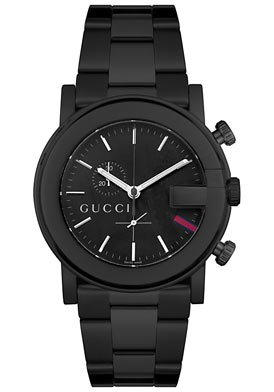 Gucci Men's 101G Chronograph Black Stainless Steel