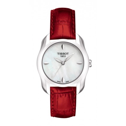 T-Wave Round Women's White Mother Of Pearl Quartz Trend Watch