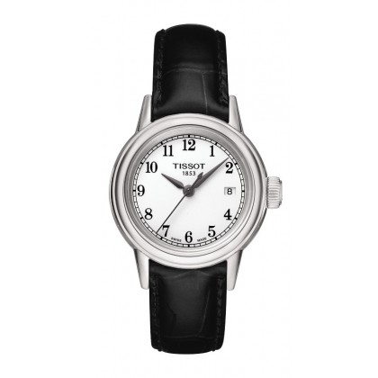 Carson Women's Quartz Watch with Black Leather Strap, Arabic Dia