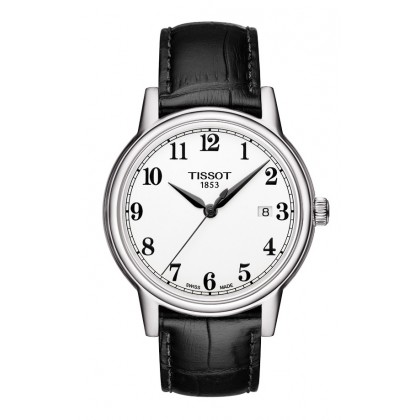 Carson Men's Quartz Watch with Black Leather Strap and Arabic Di