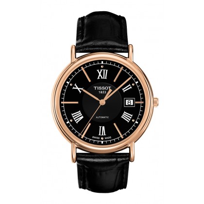 Carson Automatic Men's 18K Rose Gold Black Classic Watch